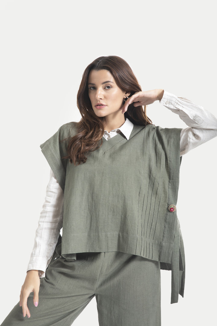 Michelle  Sleeveless Shirt Co-ord