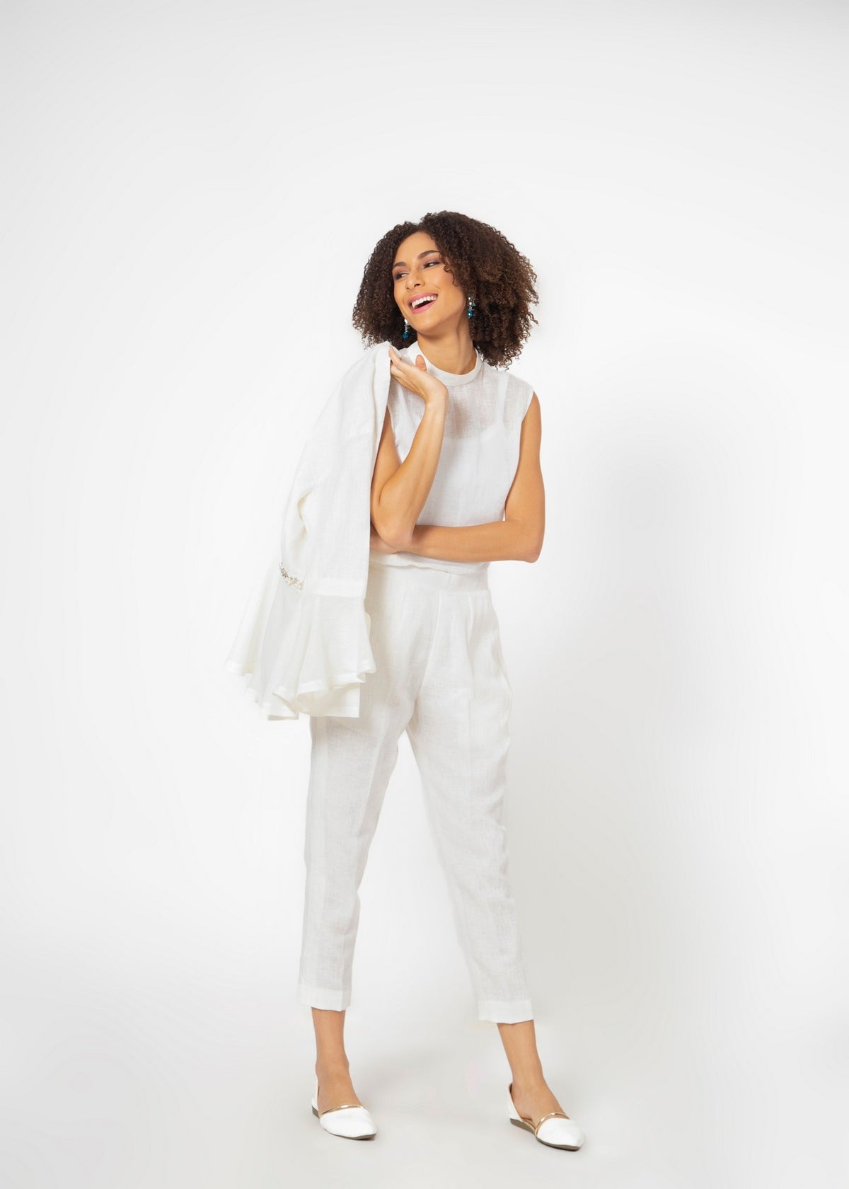 Celine Peplum Jacket with Straight Pants freeshipping - House of THL - Live Your Feminity