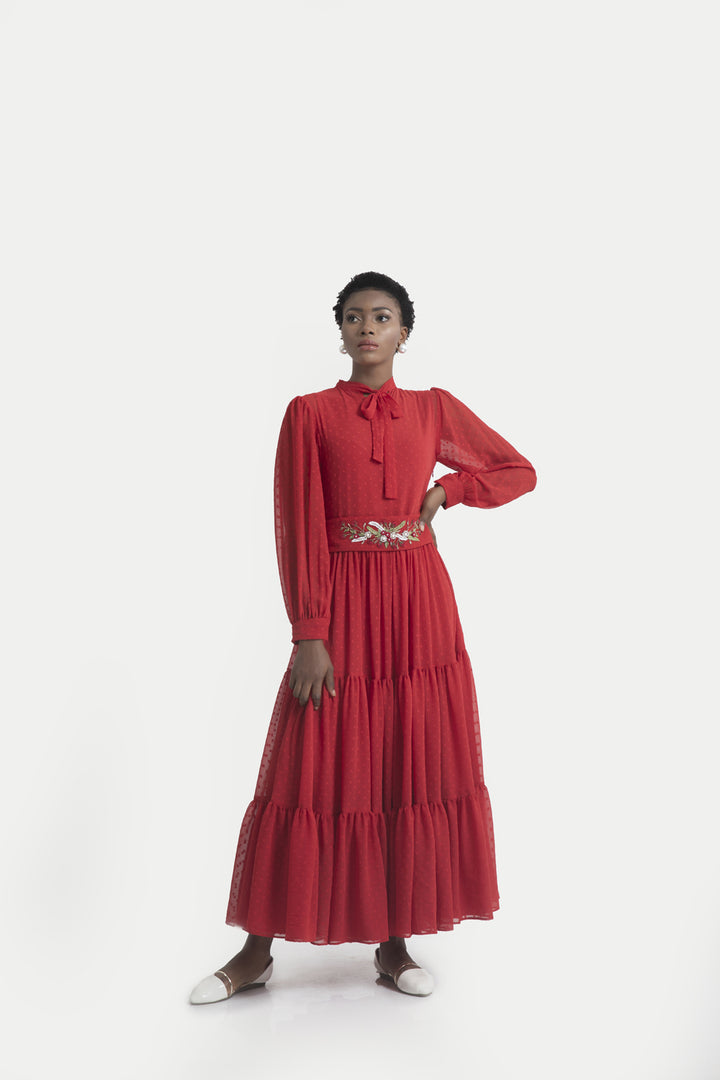 Rosalia Gathered Maxi Dress