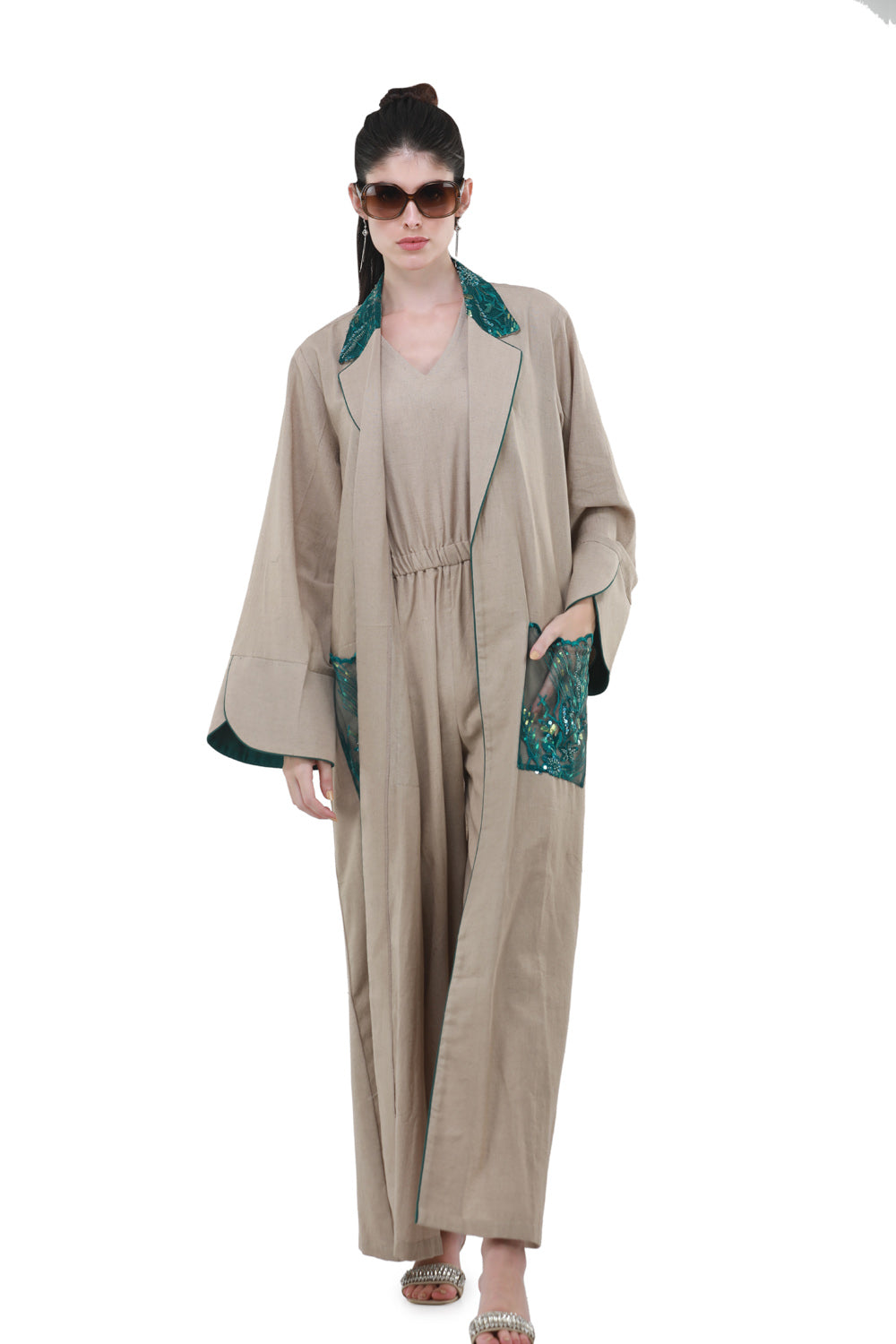 Cicely Overcoat Abaya with Jump Suit & Shyla