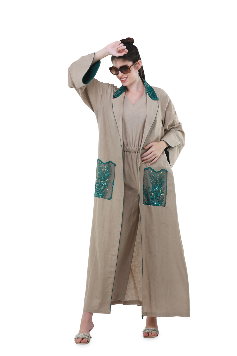 Cicely Overcoat Abaya with Jump Suit & Shyla