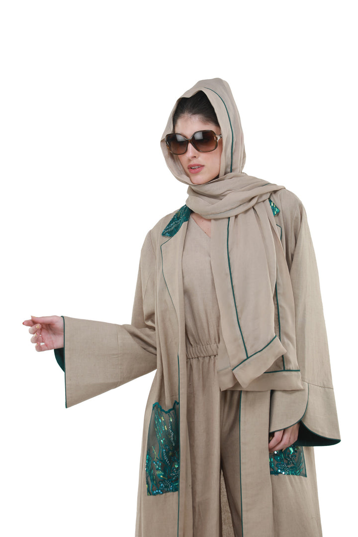 Cicely Overcoat Abaya with Jump Suit & Shyla