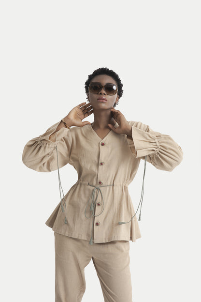 Gabriella  Drawstring Blouse Co-ord