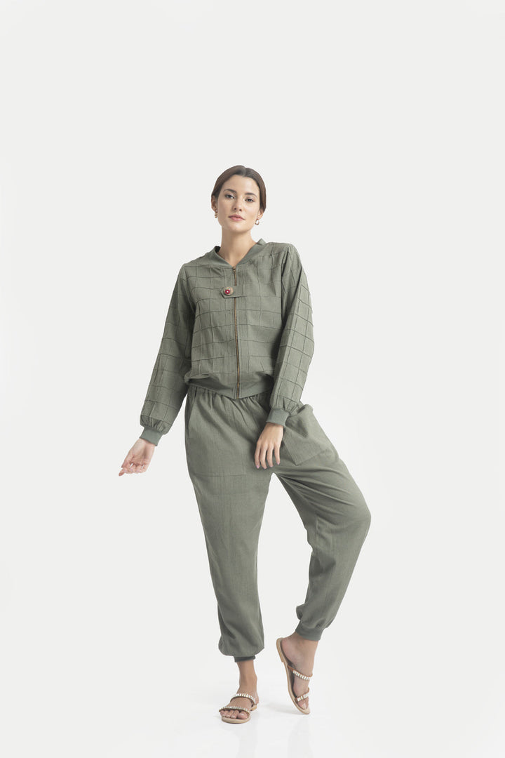 Sophie Zipper Blouse Jogger Co-ord