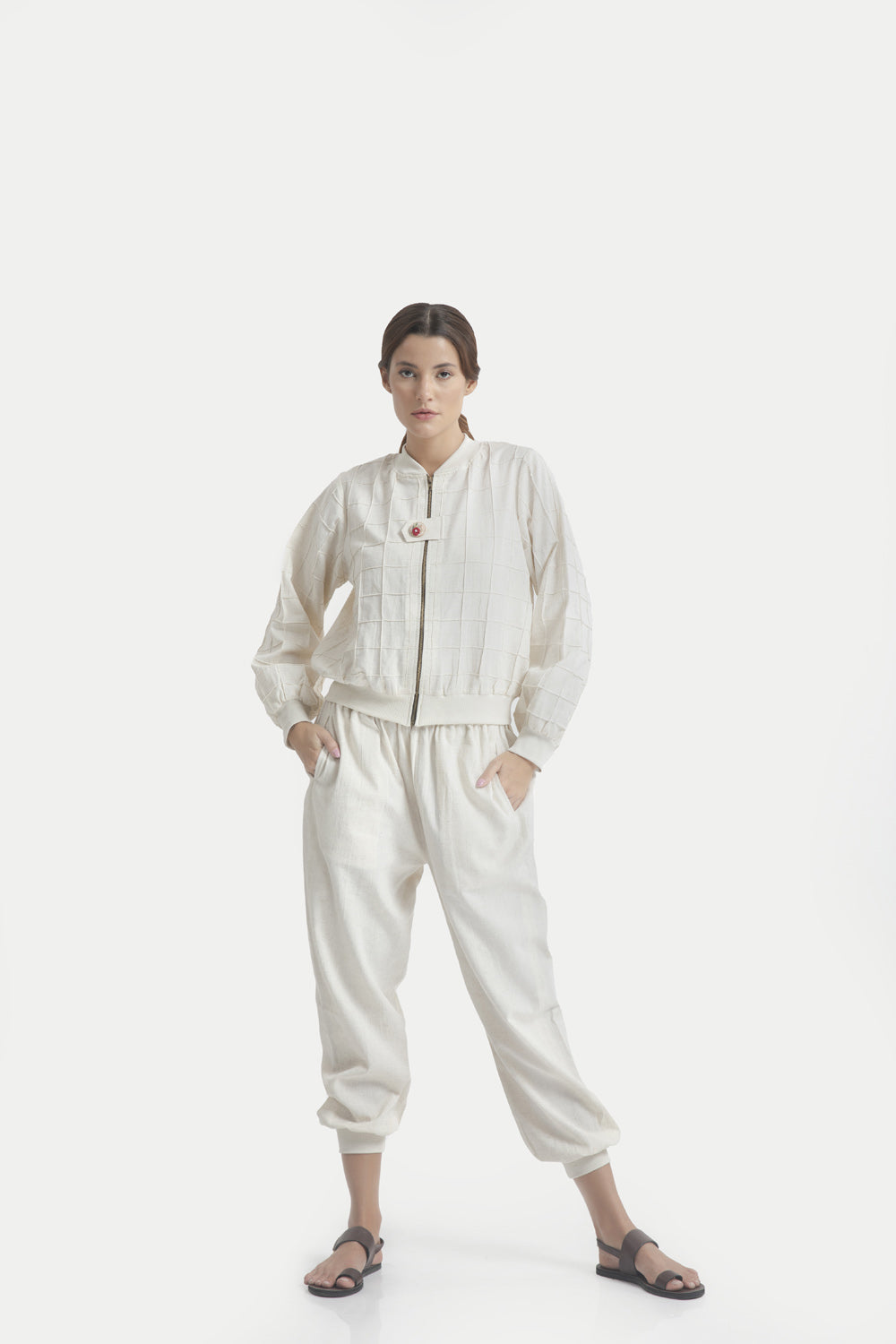 Sophie Zipper Blouse Jogger Co-ord