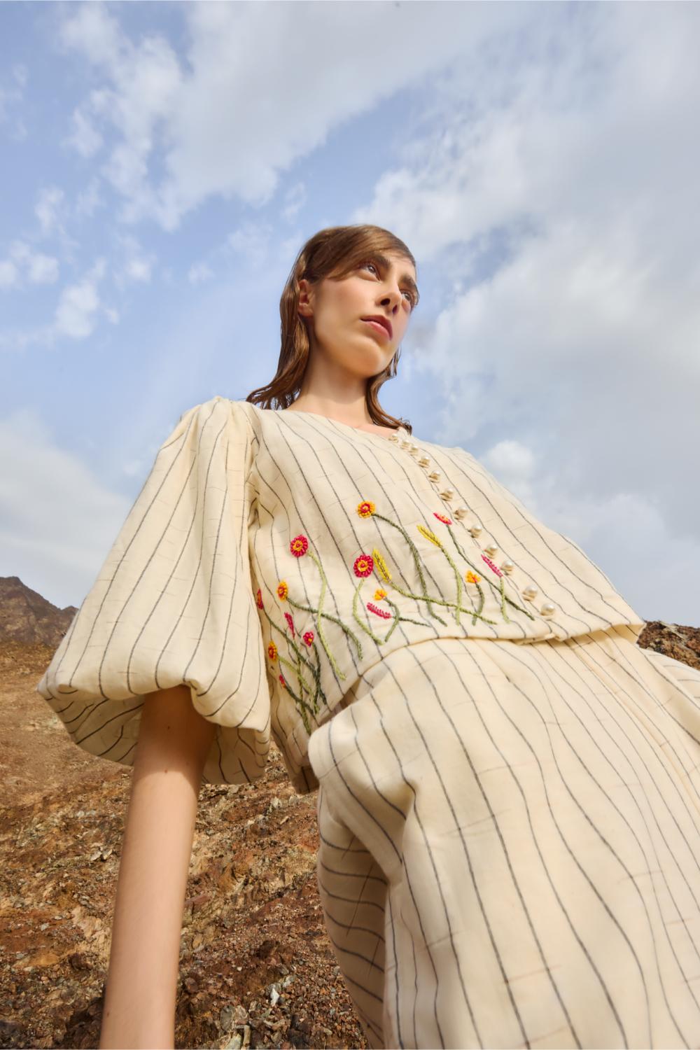 Claire Fleur Balloon Sleeve Co-ord