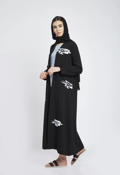 B&W Lake Abaya House of THL - Live Your Feminity