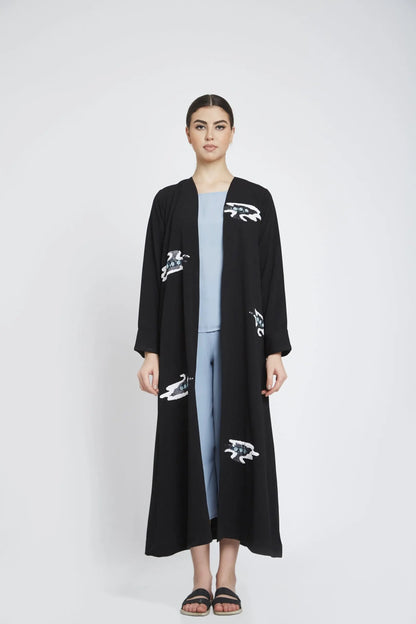 B&W Lake Abaya House of THL - Live Your Feminity