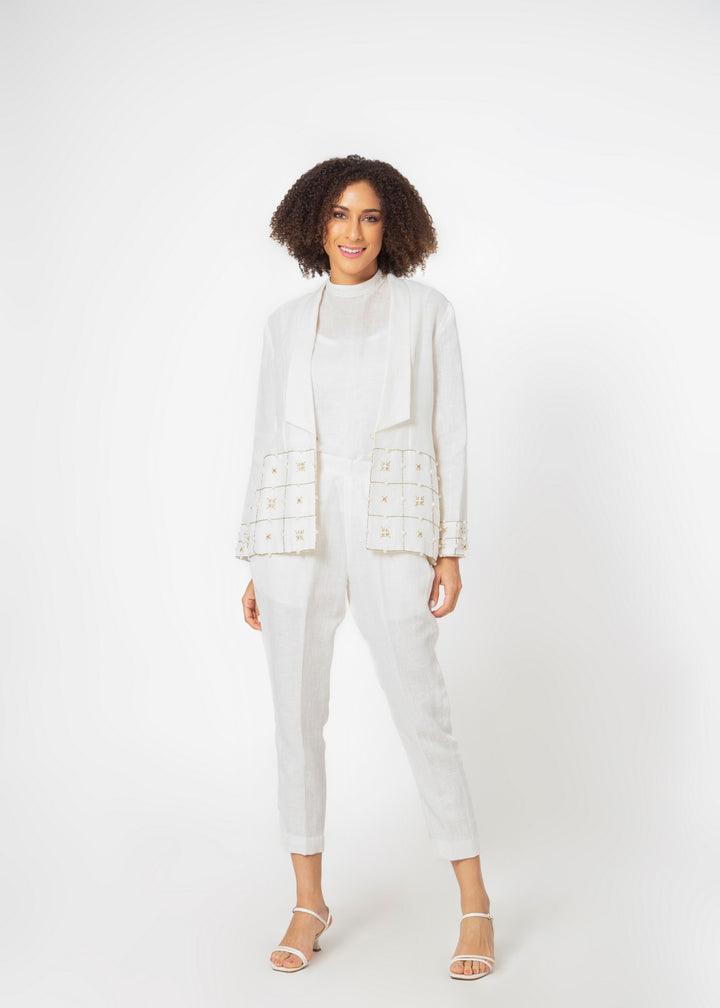 Celine Embroidered Jacket Pant Suit freeshipping - House of THL - Live Your Feminity