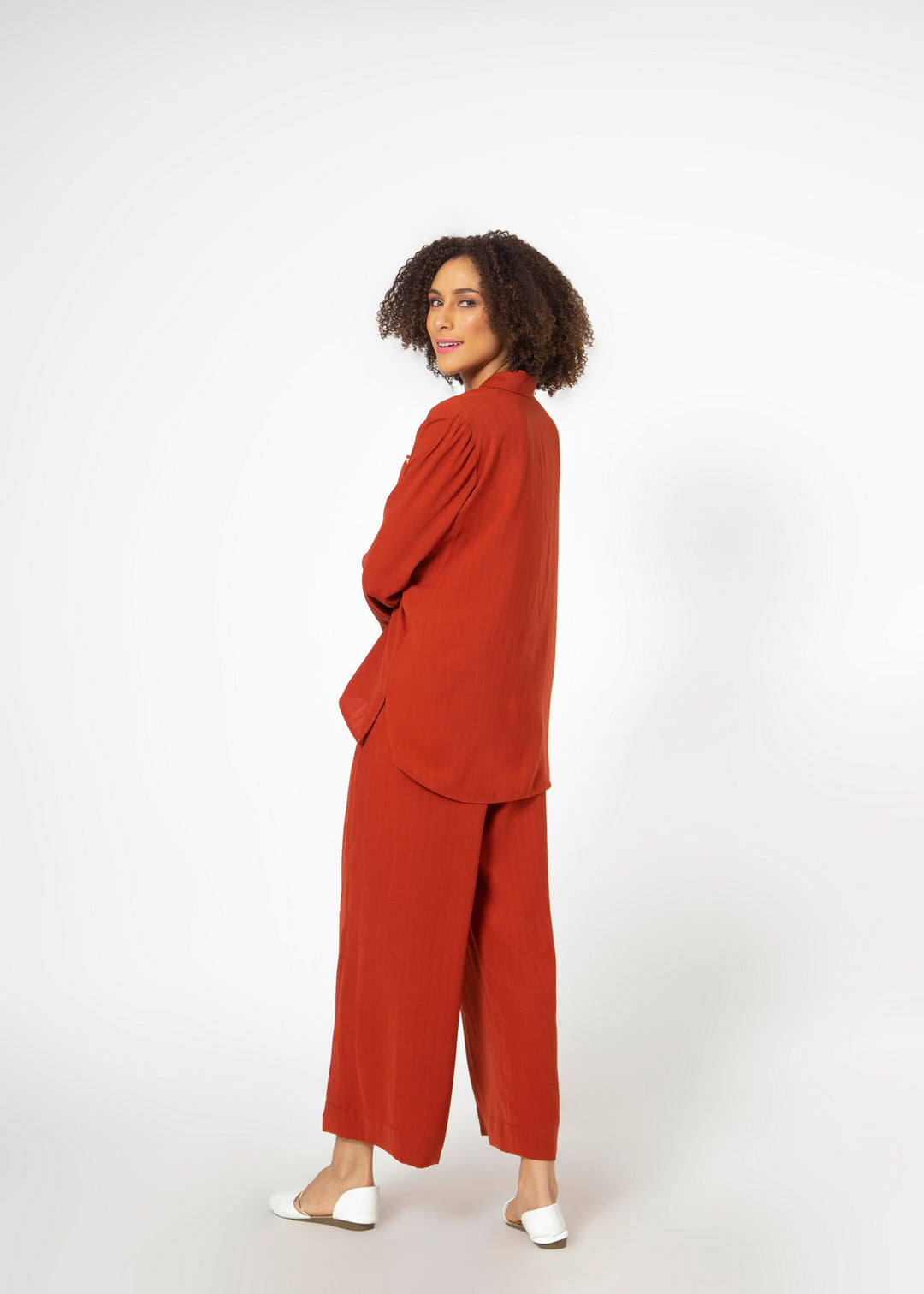 Cerise Shirt Co-Ord Set | Co ord shirt and trousers freeshipping - House of THL - Live Your Feminity