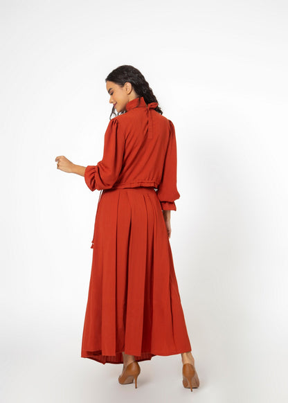 Cerise Blouse Skirt Set freeshipping - House of THL - Live Your Feminity