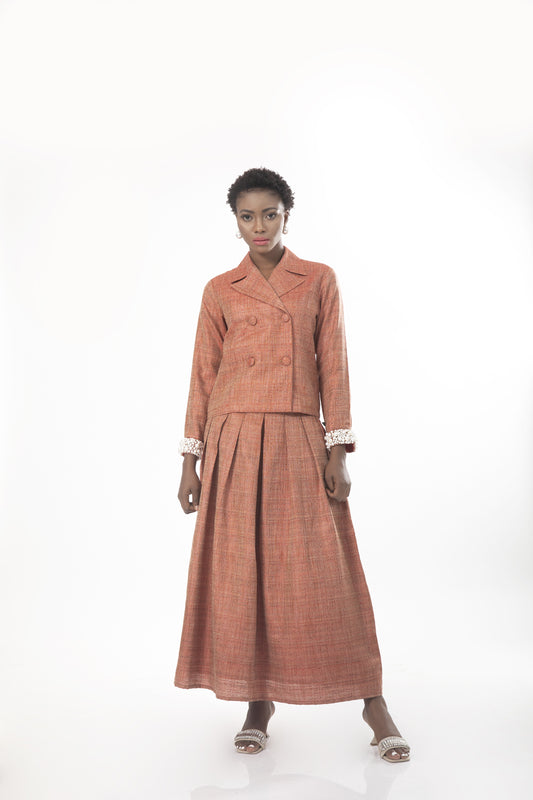 تنورة ديانا ذات الصدر المزدوج