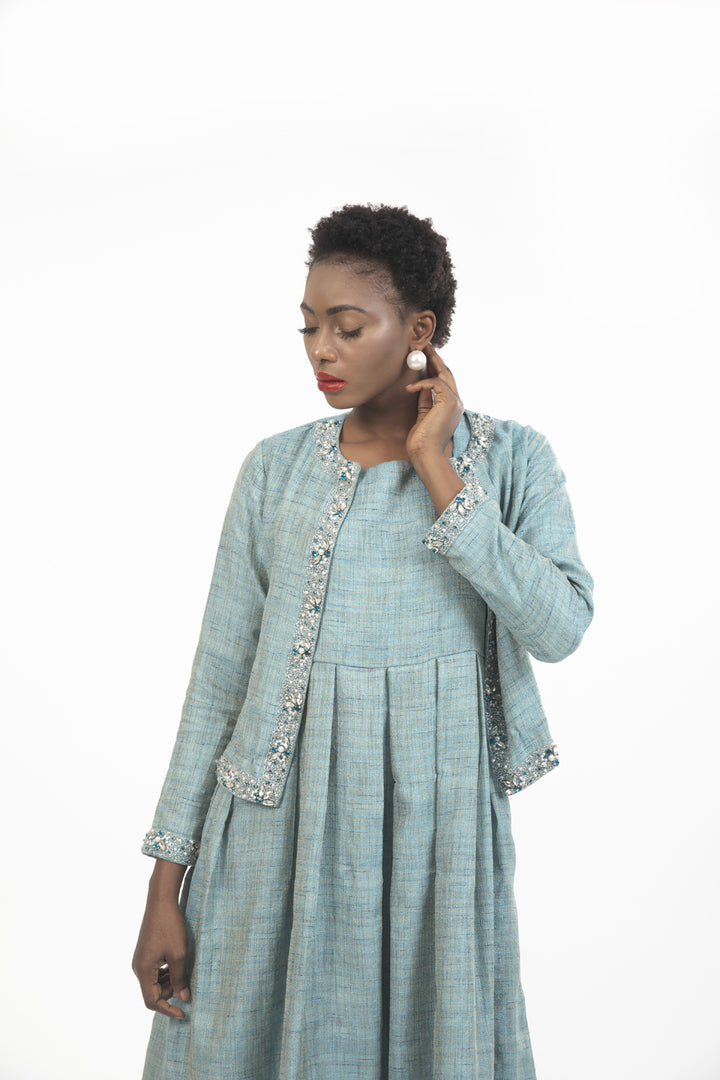 Elizabeth Front Open Jacket with Bouffant Dress