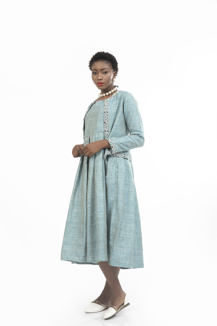 Elizabeth Front Open Jacket with Bouffant Dress