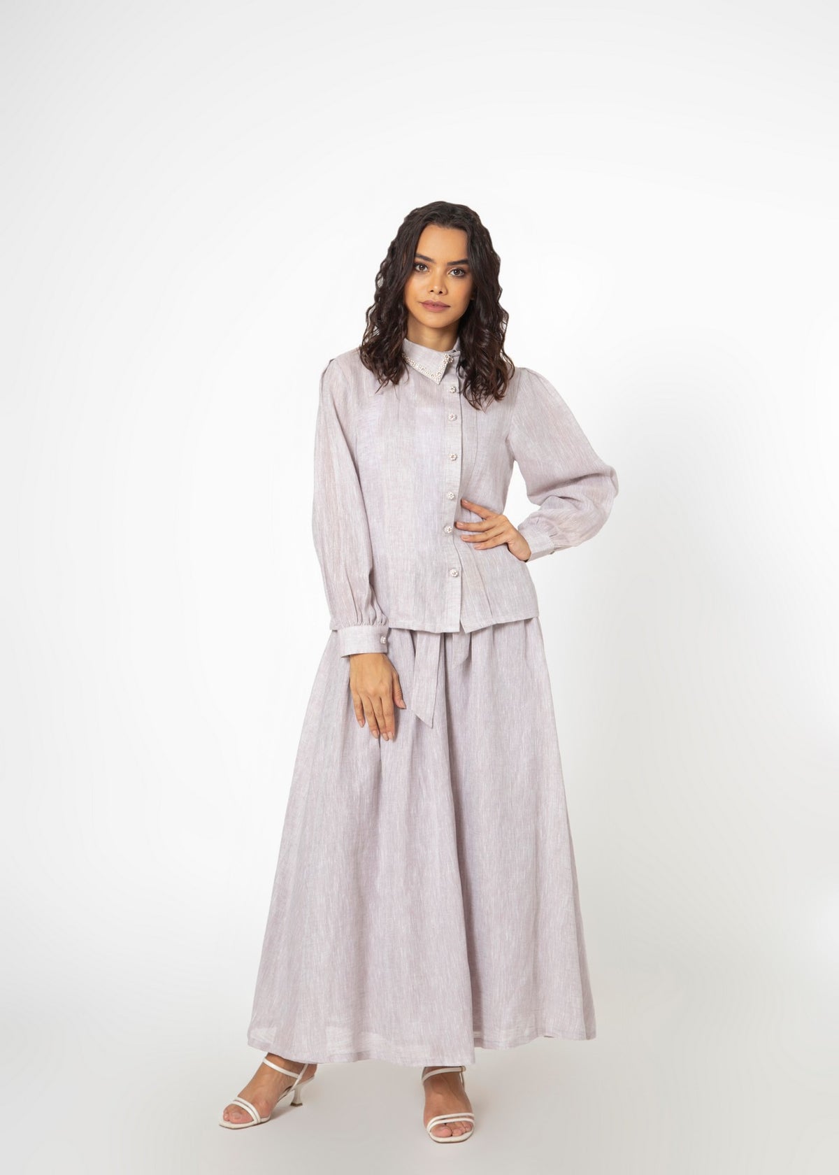 Eve Asymmetric Blouse and A line Skirt freeshipping - House of THL - Live Your Feminity