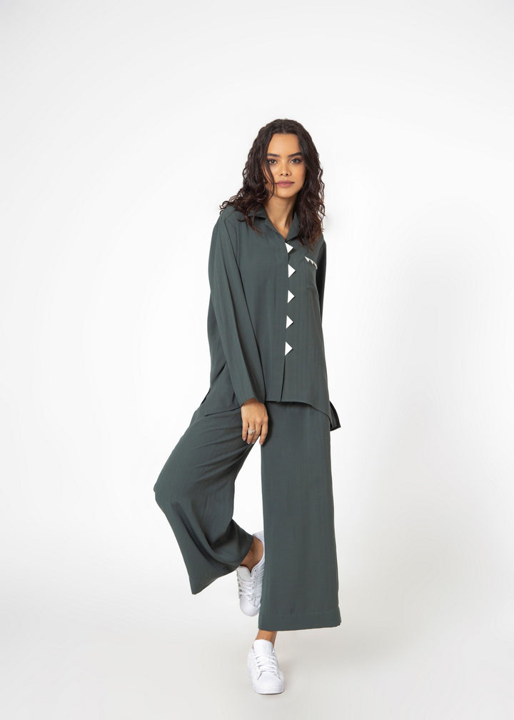 Janelle Shirt set Co-ord Set freeshipping - House of THL - Live Your Feminity