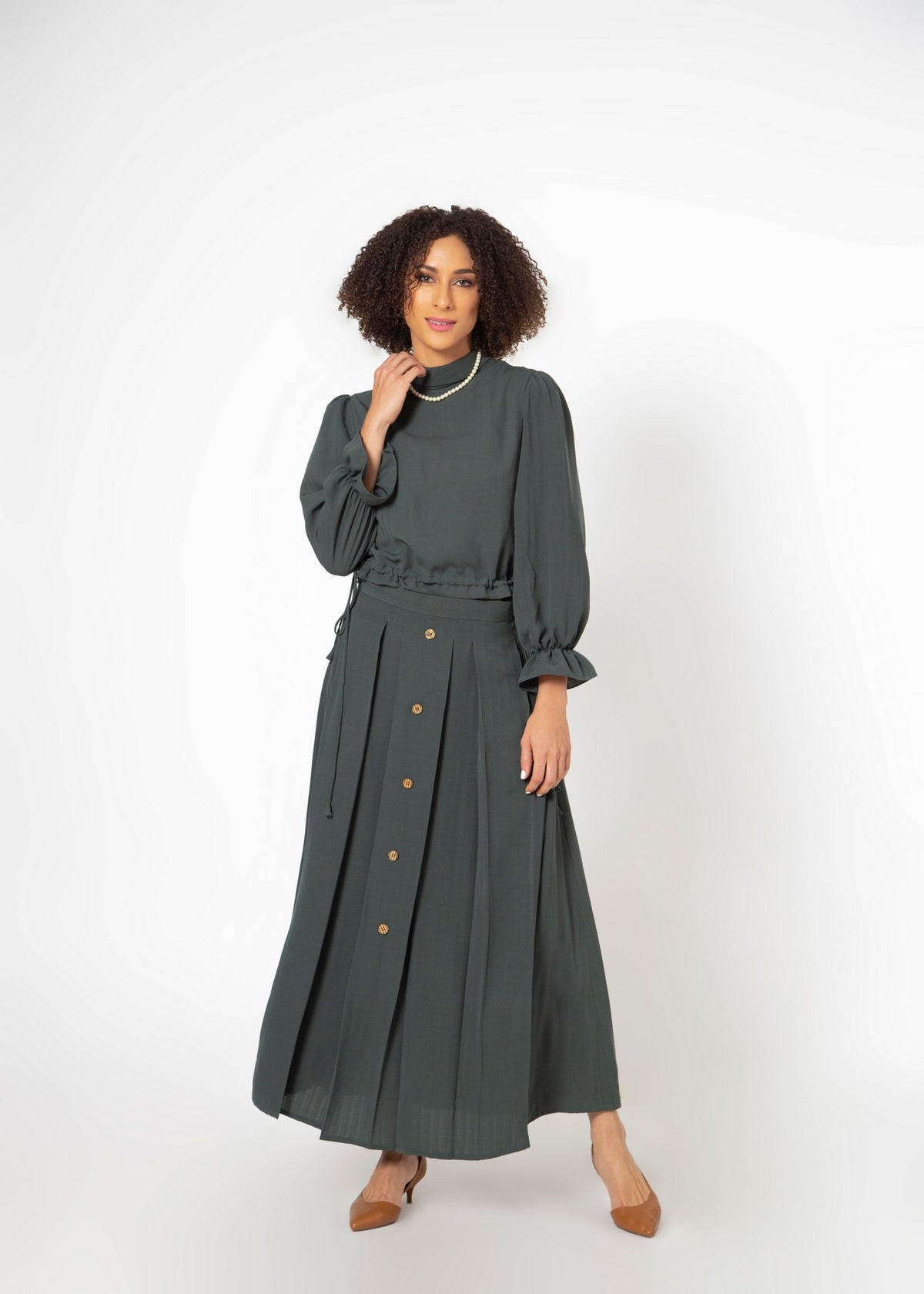 Janelle Skirt Blouse Set freeshipping - House of THL - Live Your Feminity