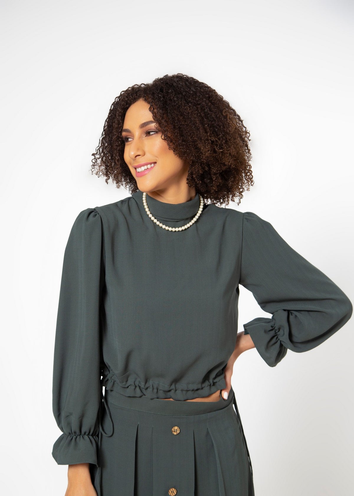 Janelle Skirt Blouse Set freeshipping - House of THL - Live Your Feminity
