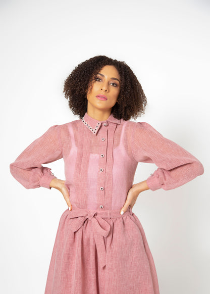 Perla Asymmetric Blouse and A-line Skirt freeshipping - House of THL - Live Your Feminity